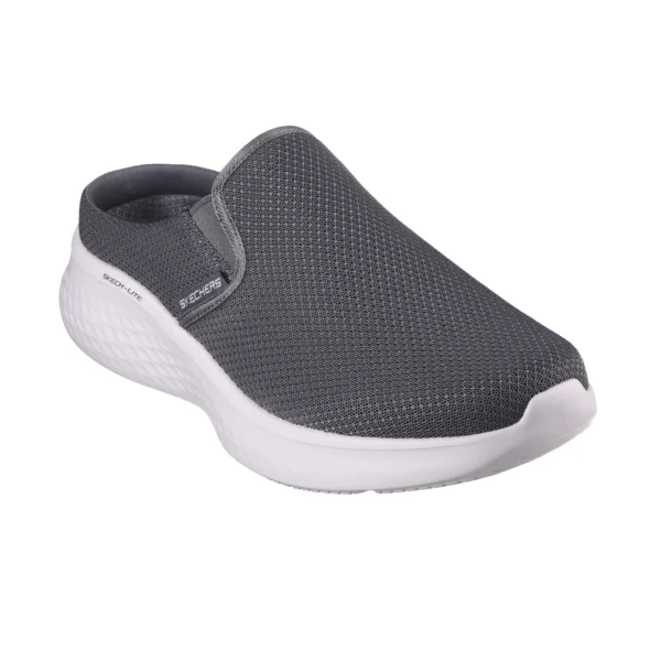صندل مردانه اسکچرز مدل 232474 Skech Lite Pro Slip On Clogs CHAR طوسی