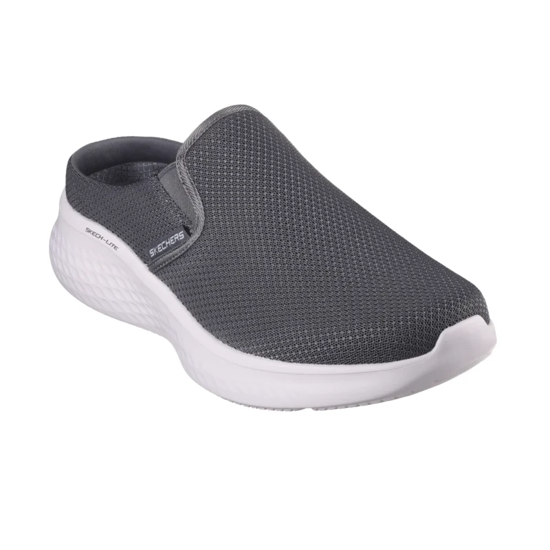 صندل مردانه اسکچرز مدل 232474 Skech Lite Pro Slip On Clogs CHAR طوسی