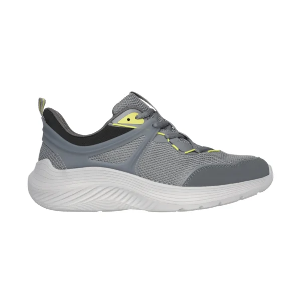 خرید کفش مردانه اسکچرز مدل 118221 GYMT Skechers BOBS Sport Squad Waves - Tide Up طوسی