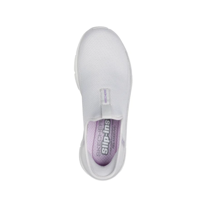 کفش زنانه بدون بند طوسی سکچرز مدل 150099 LGLV Skechers Slip-ins RF: D'Lux Walker 2.0
