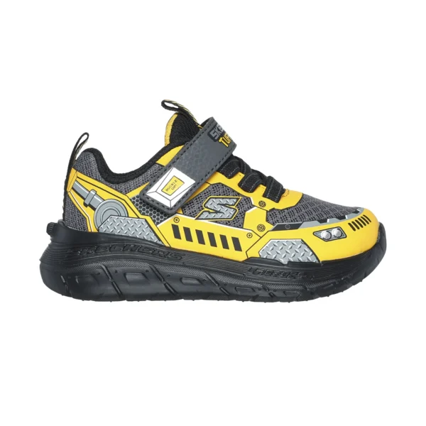 خرید کفش طوسی زرد خردسال پسرانه اسکچرز مدل 402303N CCYL Skechers Skech Tracks از ایران اسکیچرز