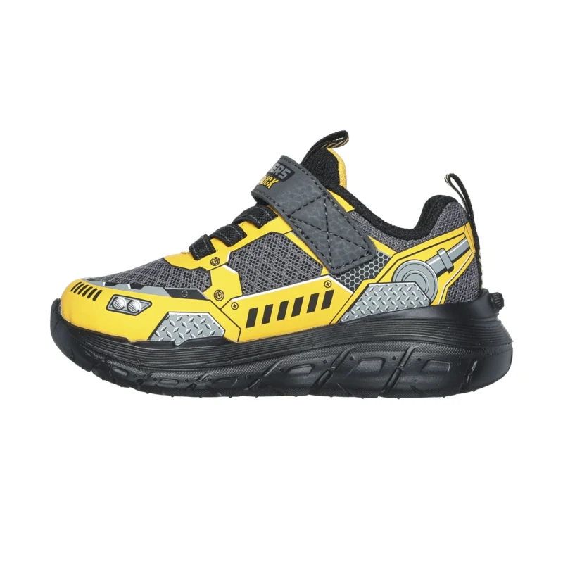 خرید کفش طوسی زرد خردسال پسرانه اسکچرز مدل 402303N CCYL Skechers Skech Tracks از ایران اسکیچرز