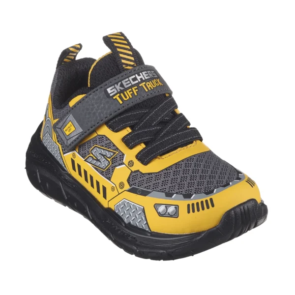 خرید کفش طوسی زرد خردسال پسرانه اسکچرز مدل 402303N CCYL Skechers Skech Tracks از ایران اسکیچرز