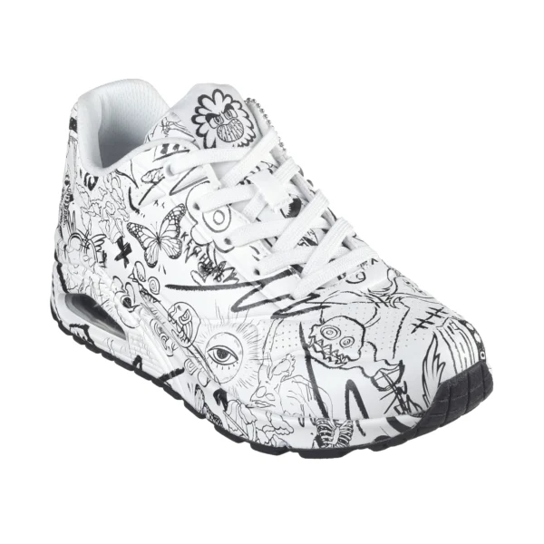 قیمت و خرید کفش زنانه اسکچرز مدل 177972 WBK Vexx: Uno - Process Sketch Skechers سفید
