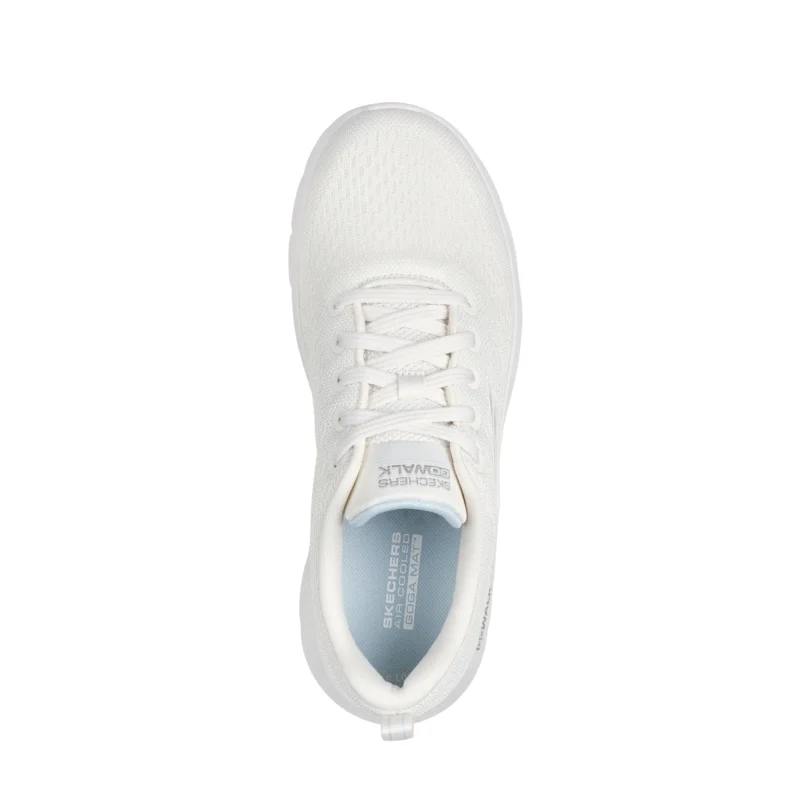 قیمت و خرید کفش بندی شیری سفید زنانه اسکچرز مدل 124830 NTLB Go Walk Flex - Kali Skechers اورجینال از نمایندگی تهران