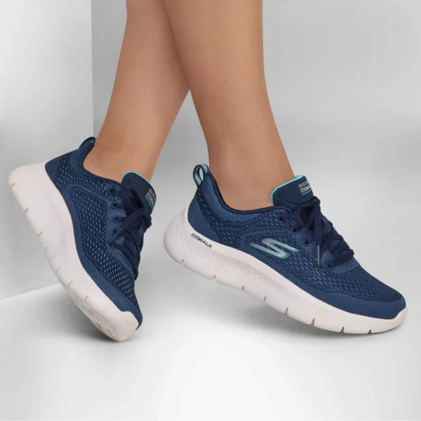 خرید کفش اورجینال بندی سرمه‌ای زنانه اسکچرز مدل 124830 NTLB Go Walk Flex - Kali Skechers با ارسال رایگان