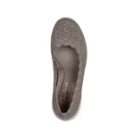 خرید کفش بدون بند عروسکی خاکی زنانه اسکچرز مدل 158762 DKTP Arya - Disco از ایران اسکچرز