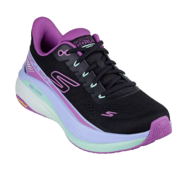 خرید کفش رانینگ مشکی زنانه اسکچرز مدل 128901 BKPR Max Cushioning Propulsion از ایران اسکیچرز