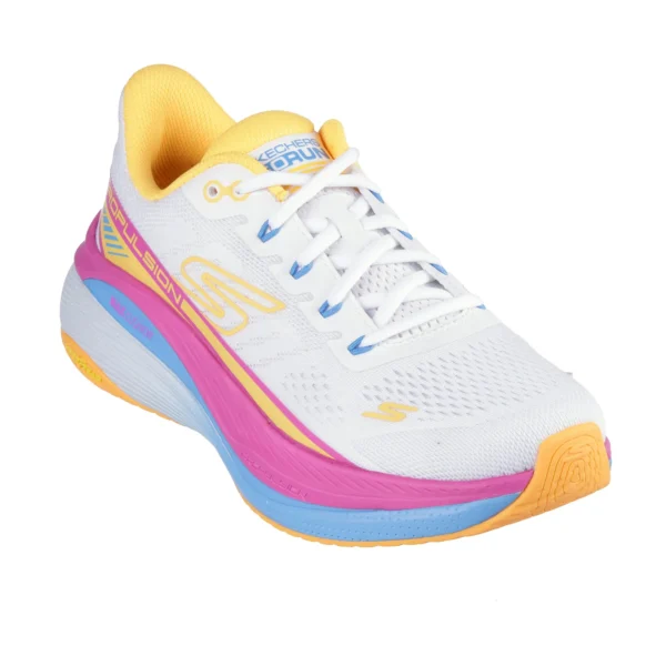 خرید کفش سفید ورزشی زنانه اسکچرز مدل 128901 WOR Max Cushioning Propulsion از ایران اسکیچرز
