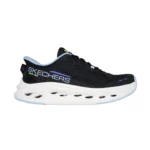 خرید کفش مشکی آبی رانینگ اورجینال زنانه اسکچرز مدل 129400 BKBL Slip-ins: Max Cushioning Glide-Step از ایران اسکیچرز