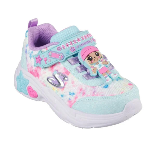 خرید کفش سفید خردسال دخترانه اسکچرز مدل 302214N MTMT Snuggle Sneaks - Skech Squad از ایران اسکیچرز