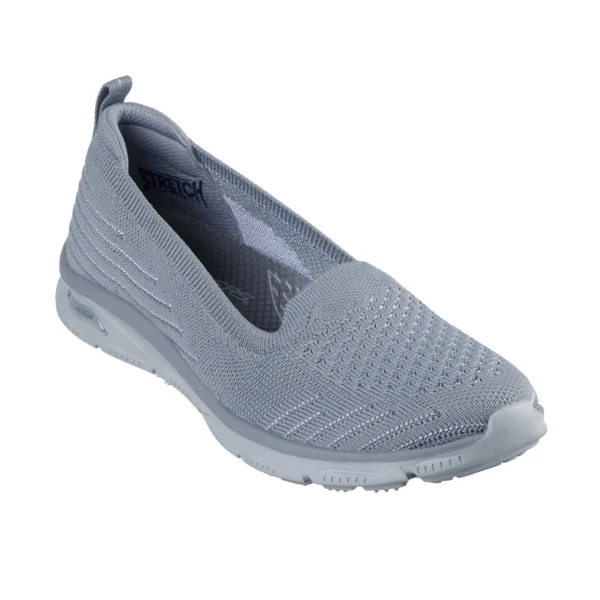 خرید کفش طوسی بدون بند زنانه اسکچرز مدل 100726 GRY Arch Fit Sunny - Comfort Flow از نمایندگی اسکیچرز