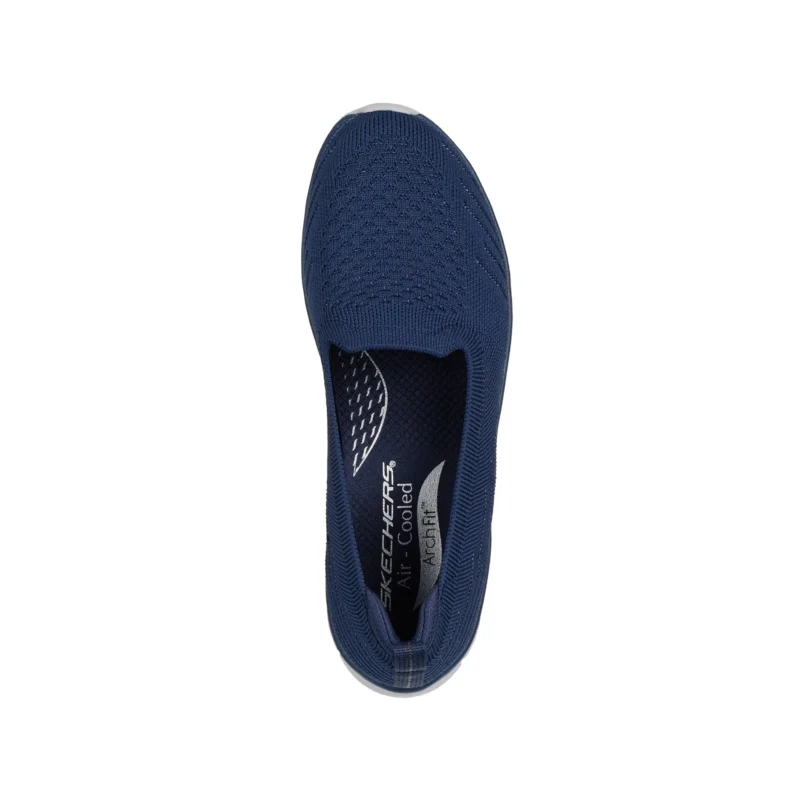 خرید کفش سرمه‌ای بدون بند زنانه اسکچرز مدل 100726 NVY Arch Fit Sunny - Comfort Flow از نمایندگی اسکیچرز