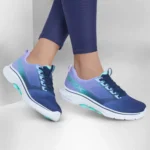 خرید کفش سرمه‌ای بندکشی اورجینال زنانه اسکچرز مدل 125251 NVMT Go Walk 7 - Hailey از ایران اسکیچرز مناسب پیاده روی