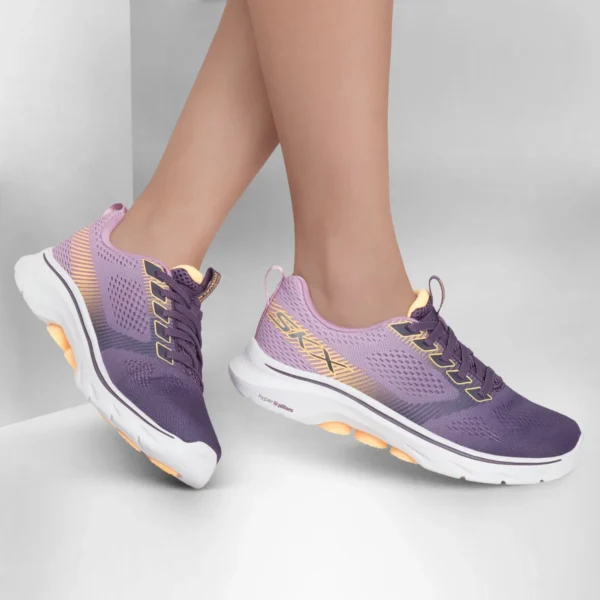 خرید کفش زنانه صورتی بندکشی اورجینال مناسب پیاده روی اسکچرز مدل 125251 PLUM Go Walk 7 - Hailey از ایران اسکیچرز