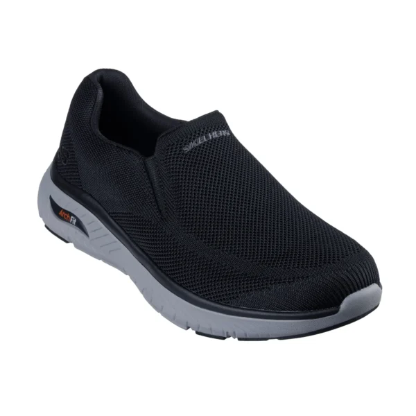 خرید کفش مشکی بدون بند اسکچرز مدل 205345 BLK Relaxed Fit: Arch Fit Crosser - Locke از ایران اسکیچرز