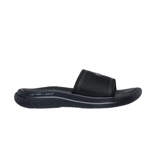 خرید دمپایی مشکی راحت مردانه اسکچرز 232983 BBK Bounder 2.0 Sandal - Lozy از نمایندگی اسکیچرز