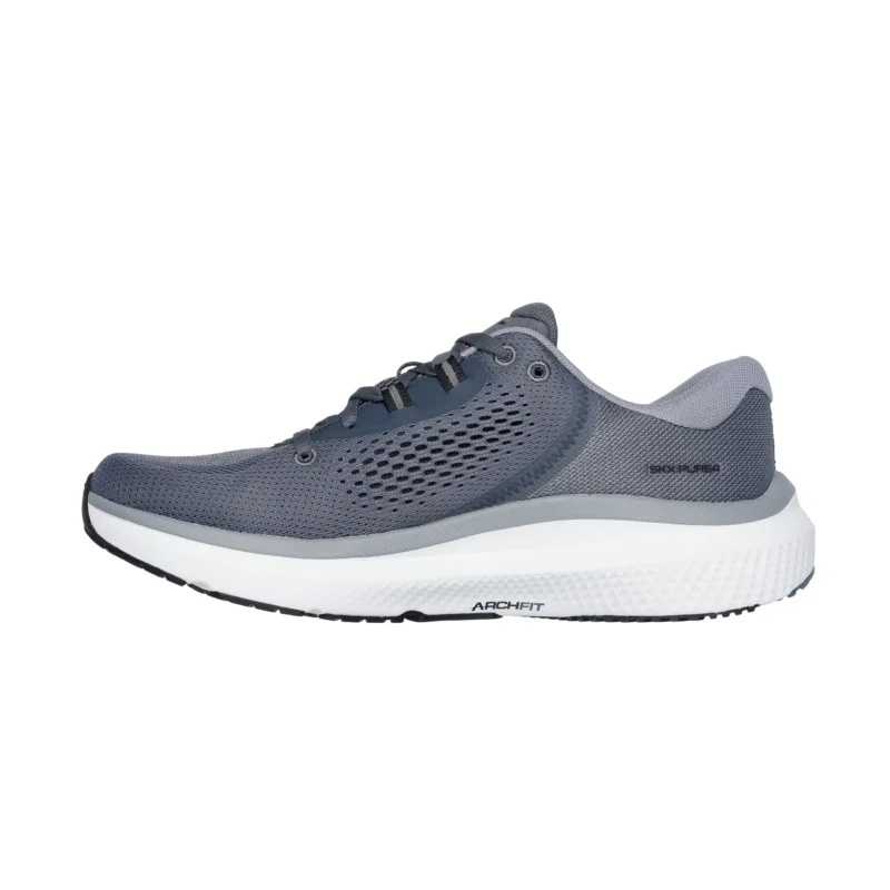خرید کفش طوسی رانینگ مردانه اسکچرز مدل 246082 CHAR Go Run Pure 4 از ایران اسکیچرز